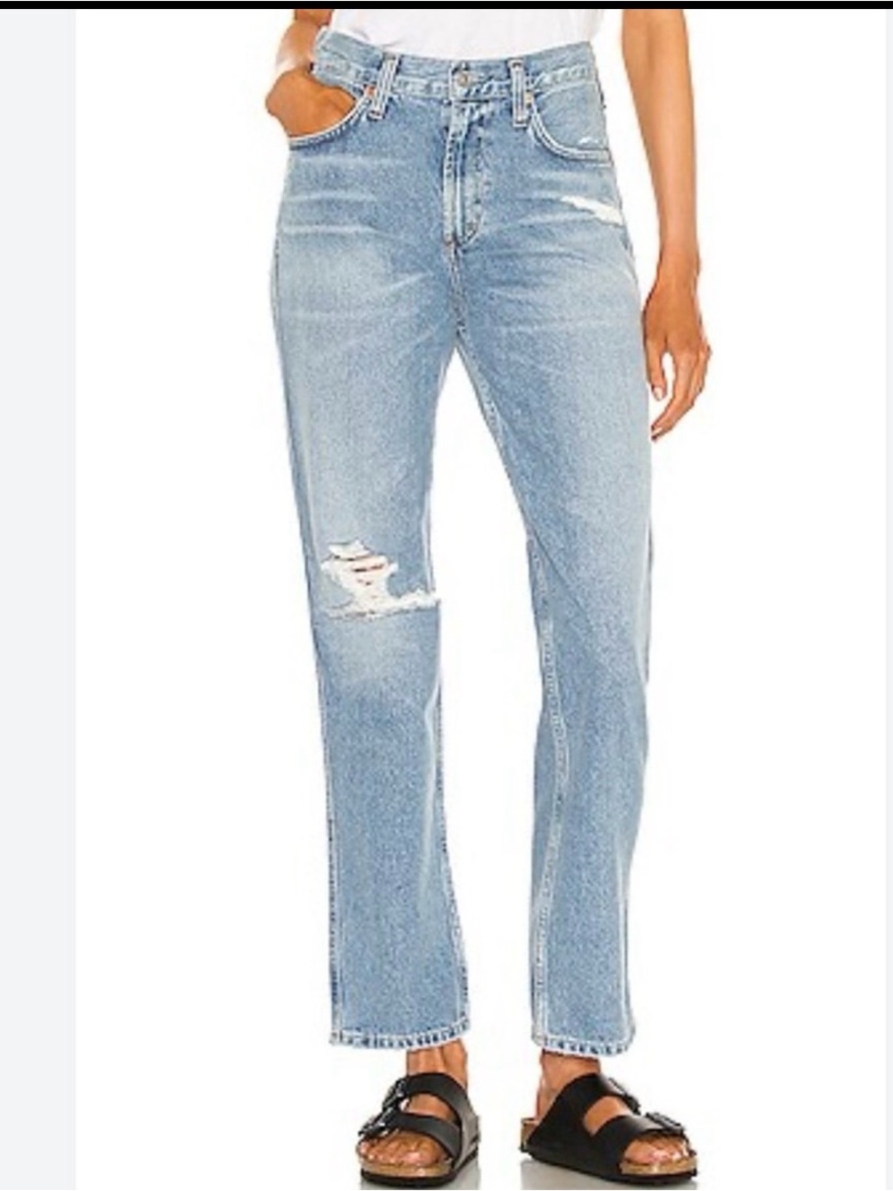 Citizens of Humanity "Daphne" High-Rise Vintage Slim Distressed Jeans: 26